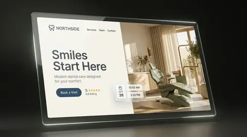 Dental clinic website concept - appointment-first hero design