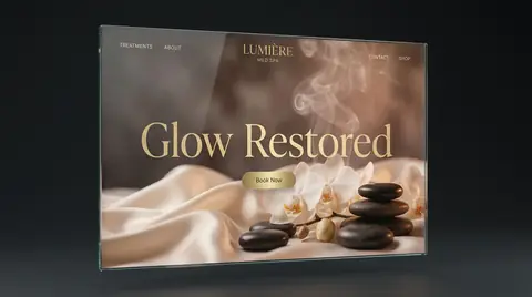 Med spa website concept - booking-focused hero design
