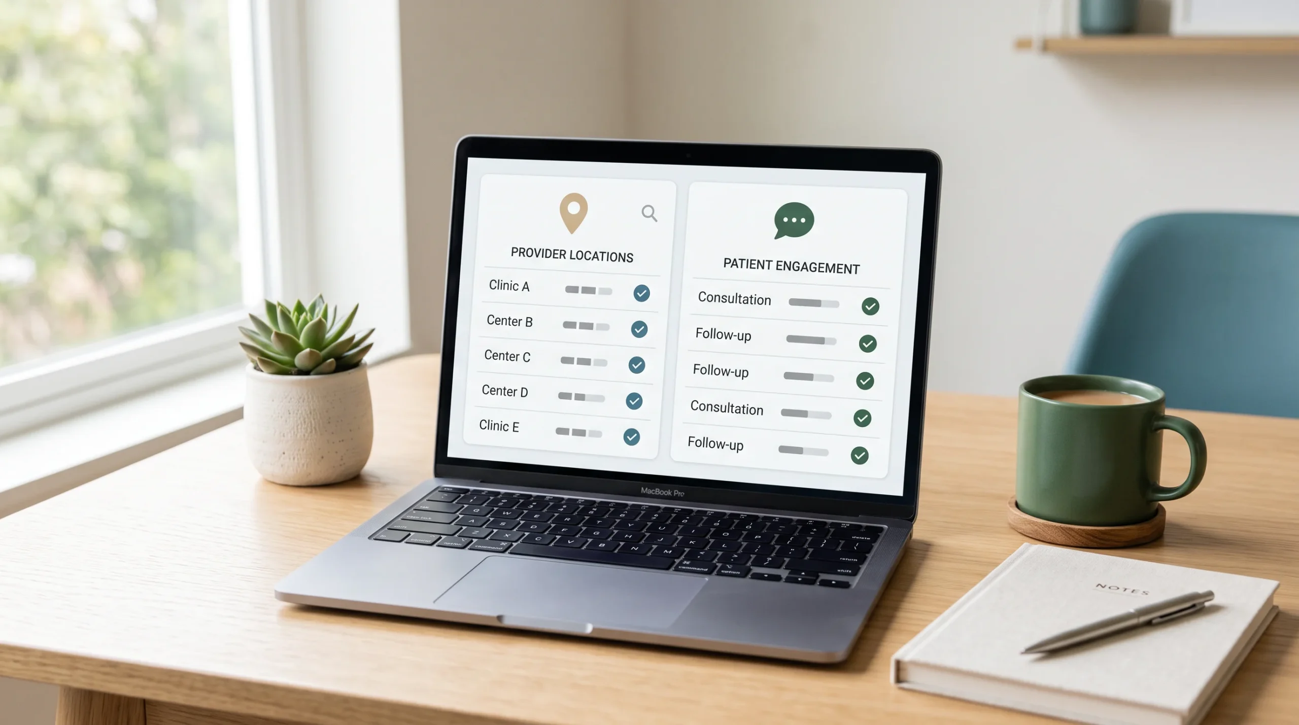 Laptop dashboard comparing local SEO and AI search side by side