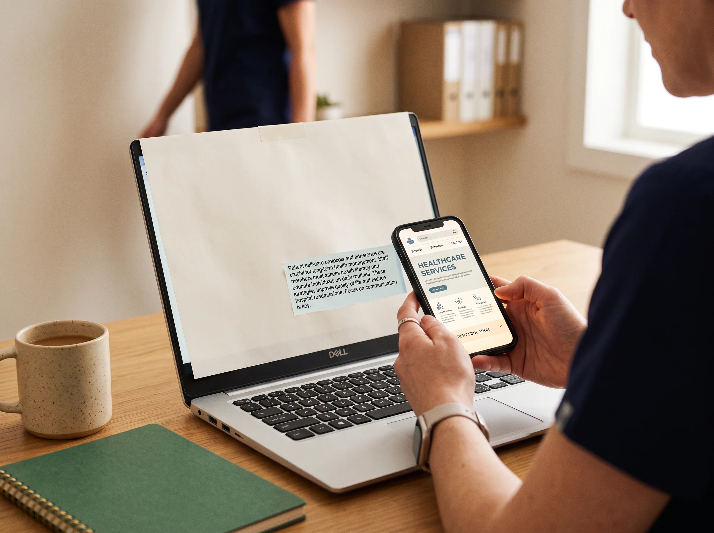 Testing a webpage by covering the screen and reading one paragraph alone